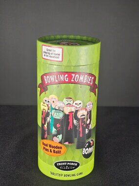 Front Porch Classics Bowling Zombies Tabletop Game NIB High Quality Wooden Set